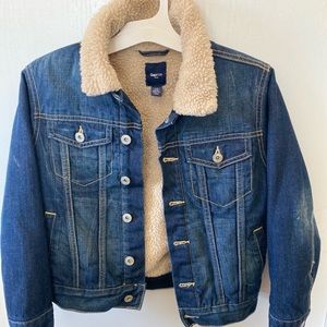 Faux fur denim jacket